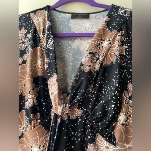 Lane Bryant - 14/16 - Dress - Black/Tan Floral - NWT